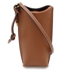美品！LOEWE ロエベ レザー ショルダーバッグ ブラウン - メルカリ