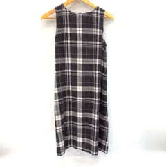 fog linen work フォグリネンワーク ワンピース チェック柄 ノースリーブ ホワイト ブラック レディース _201のサムネイル