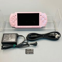 [Tested and working] [Initialized] [New battery included] PSP console, Blossom Pink, PSP-3000, with memory card and AC adapter, LM3