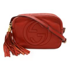 GUCCI グッチ ショルダーバッグ ソーホー タッセル ポシェット レザー