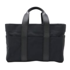 HERMES エルメス アカプルコPM トートバッグ ブラック ナイロン レザー