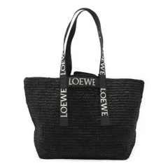 LOEWE ロエベ FOLD SHOPPER フォールドショッパー ショルダーバッグ かごバッグ カゴバッグ ラフィア ブラック 黒 B507X23X10のサムネイル
