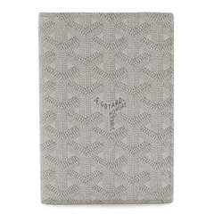GOYARD ゴヤール パスポートカバー パスポートケース ヘリンボーン柄 コーティングキャンバス レザー ホワイト グレーのサムネイル
