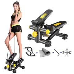 Quiet Stepper, Handleless, Foot-Step Exercise Machine, Health Stepper, Aerobic Exercise, Beginner-Friendly, Senior-Friendly, Adjustable Resistance, Step-Up, Home Training