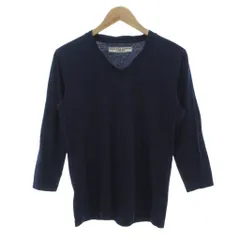 キャサリンハムネットロンドン KATHARINE HAMNETT LONDON Tシャツ 紺 ネイビー Vネック 七分袖 無地 /SC ■ECF006のサムネイル