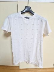 新品未使用】ミュウミュウシアーロンTシャツ ホワイトMサイズ - メルカリ