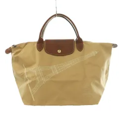 ロンシャン LONGCHAMP パリ限定 エッフェル塔 ル・プリアージュ トートバッグ ハンド レザー ベージュ 茶 ブラウン /SS ■OSのサムネイル