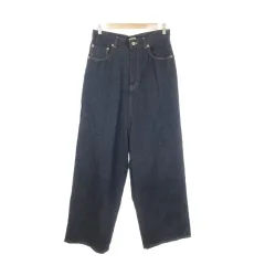 アンスクリア INSCRIRE Loose Fit Pants デニム ジーンズ 32 青 ブルー インディゴ ワイドレッグ クロップド丈 ID-PT33AB /CK10 ■ECD005のサムネイル