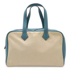 HERMES エルメス ヴィクトリア43 ボストンバッグ 旅行カバン トラベルバッグ トワルアッシュ トリヨンクレマンス ブルージーン ブルー系 C刻印のサムネイル