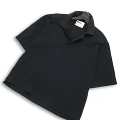 24SS★ MHL. マーガレットハウエル【DRY PIQUE JERSEY POLO SS】 半袖 ポロシャツ 日本製 Sz.L メンズ 黒のサムネイル