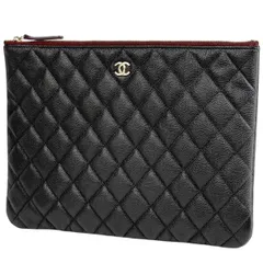 シャネル CHANEL ココマーク クラッチバッグ マトラッセ セカンドバッグ クラッチバッグ キャビアスキン ブラック レディース 【中古】のサムネイル