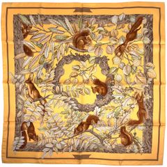 エルメス HERMES カレ90 CASSE NOISETTE くるみ割り スカーフ シルク