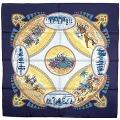 エルメス HERMES カレ90 CAVALIERS PEULS プール族の騎手 スカーフ