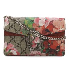 GUCCI 구찌 디오뉴소스 GG 블룸스 슈퍼 미니 가방 체인 숄더백 2WAY 클러치 타이거 헤드 베이지 핑크 476432