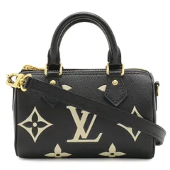 LOUIS VUITTON ルイ ヴィトン モノグラムアンプラント ナノ スピーディ ハンドバッグ ミニバッグ 2WAYショルダーバッグ バイカラー ブラック M81456のサムネイル
