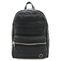 MONCLER モンクレール キリア バックパック リュックサック デイパック ナイロン ダウン レザー ブラック 黒 シルバー金具のサムネイル