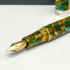 AURORA アウロラ 万年筆 オプティマ グリーン 14k - メルカリ