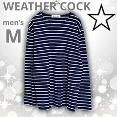 WEATHERCOCK　ウェザーコック　マリン ボーダー　ロング　Tシャツ　カットソー　ネイビー　ホワイト　Ｍ　長袖　ボーダーのサムネイル
