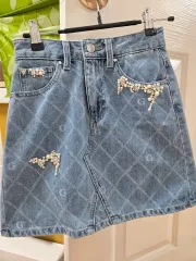 GUESS パール デニム ミニ スカートのサムネイル