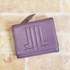 ランバンコレクション ☆ レザー 三折財布 小銭室有 ミニ財布 パープル 財布 LANVIN COLLECTIONのサムネイル