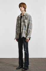 stussy チェックシャツ オンブレ 常田大希類似 - メルカリ
