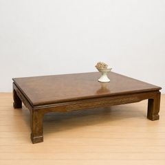 古い木製無垢材のテーブル　ちゃぶ台　座卓　古家具 座卓 ちゃぶ台 木製 2A046 古道具 古家具 ビンテージ アンティーク