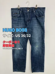 HUGO BOSS ヒューゴボス デニムパンツ US 36/32 ブルー フルレングス 無地 ワンポイント スタンダード ストレート レギュラー ヴィンテージ メンズのサムネイル