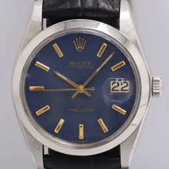 良品 稼働 ロレックス 6694 オイスターデイト プレシジョン 手巻き デイト ネイビー文字盤 メンズ腕時計 0008030 6JWT MYT ABC26059のサムネイル