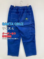 SANTA CRUZ サンタクルーズ デニムパンツ L ブルー クロップド・半端丈 無地 ワンポイント ワイド・ルーズ ストレート レギュラー ウエストゴム・紐 リジッド・ワンウォッシュ メンズのサムネイル
