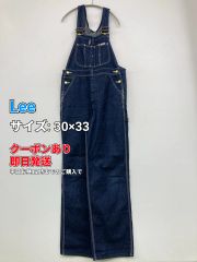 Lee デニムオーバーオール 30×33 日本製 濃紺 ローバック ペインター