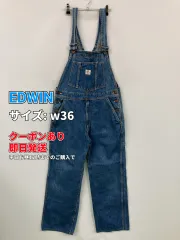EDWIN エドウィン サロペット/オーバーオール w36 ブルー フルレングス デニム メンズのサムネイル
