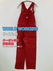 WORLD WORKERS ワールドワーカーズ サロペット/オーバーオール M レッド フルレングス デニム コットン メンズのサムネイル