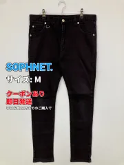 SOPHNET. デニムパンツ M ブラック フルレングス 無地 スキニー・タイト テーパード レギュラー リジッド・ワンウォッシュ メンズのサムネイル