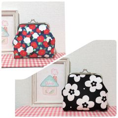 グラニーバッグ（デニム風プリント＊花柄＊ライトブルー） - メルカリ