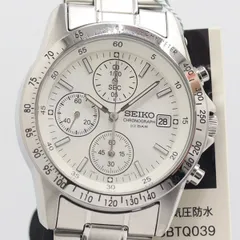美品 稼動 保箱付 セイコー クロノグラフ 7T92-0DW0 QZ デイト クロノグラフ ホワイト文字盤 メンズ腕時計 2550000 6ERY NAM ABC25806のサムネイル