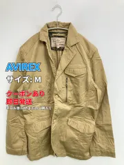 AVIREX アヴィレックス テーラードジャケット M ベージュ シングル フードなし 無地 ブランドロゴ ミドル丈 メンズのサムネイル