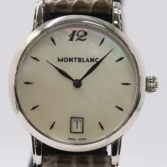 美品 稼働 モンブラン スター クラシック 7246-PL865785 QZ デイト ホワイトシェル文字盤 メンズ腕時計 0080300 6JWT MTM ABC25837のサムネイル