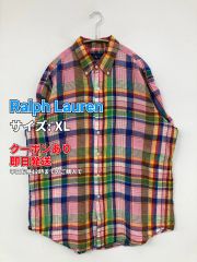 Ralph Lauren ポニー刺繍 マルチカラー マドラスチェック BDシャツ