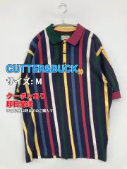 CUTTER&BUCK カッターアンドバック ポロシャツ M ストライプ柄 半袖 メンズのサムネイル