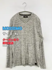 MOSSIMO モッシモ Tシャツ/カットソー XL グレー 無地 ミドル丈 長袖 Vネック メンズのサムネイル