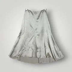 アドーア　ADORE　ロングスカート　シルバー　ヴィスコースサテンマキシスカート フレア　光沢のサムネイル