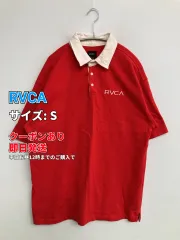 RVCA ルーカ ポロシャツ S レッド 無地 ワンポイント ブランドロゴ 半袖 メンズのサムネイル