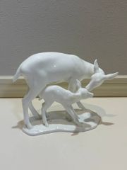 ノリタケ 狩猟犬 白磁 ボーンチャイナ フィギュリン 置物 ※未使用保管