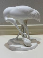 Noritake 陶器 丹頂鶴 置物 オールドノリタケフィギュリン レトロ