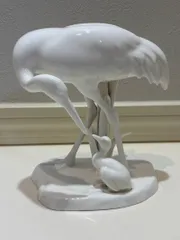 Noritake ノリタケ Bone Chine ボーンチャイナ フラミンゴ ひな鳥 陶器 オブジェ 置物のサムネイル