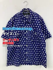mercibeaucoup, メルシーボークー シャツ/ブラウス 1 ネイビー コットン リネン・麻 ドット柄 ミドル丈 半袖 レギュラーカラー メンズのサムネイル