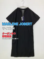 MARLENE JOBERT ワンピース M ブラック 無地 半袖 台形 レディースのサムネイル