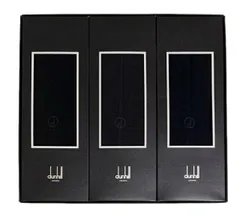 dunhill ダンヒル 靴下 3足セット 未使用品 25cm 26cm 　メンズ ソックス  服飾小物 紳士用 ビジネスソックス ワンポイント刺繍 ブラック 黒 グレー のサムネイル
