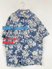 BODY GLOVE ボディグローブ シャツ/ブラウス LARGE ブルー コットン 花柄・ボタニカル柄 ミドル丈 半袖 レギュラーカラー メンズのサムネイル