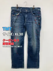 TMT デニムパンツ XL30 ブルー フルレングス 無地 ワンポイント スタンダード ストレート レギュラー ヴィンテージ メンズのサムネイル